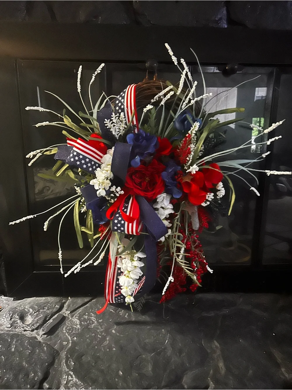 Patriotic Red, White & Blue Wreath